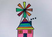 《少兒美術繪畫公益課》第二課  風車房子的畫法（丁方圓）